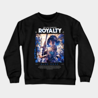 Royal Blue Rose Anime Girl Crewneck Sweatshirt